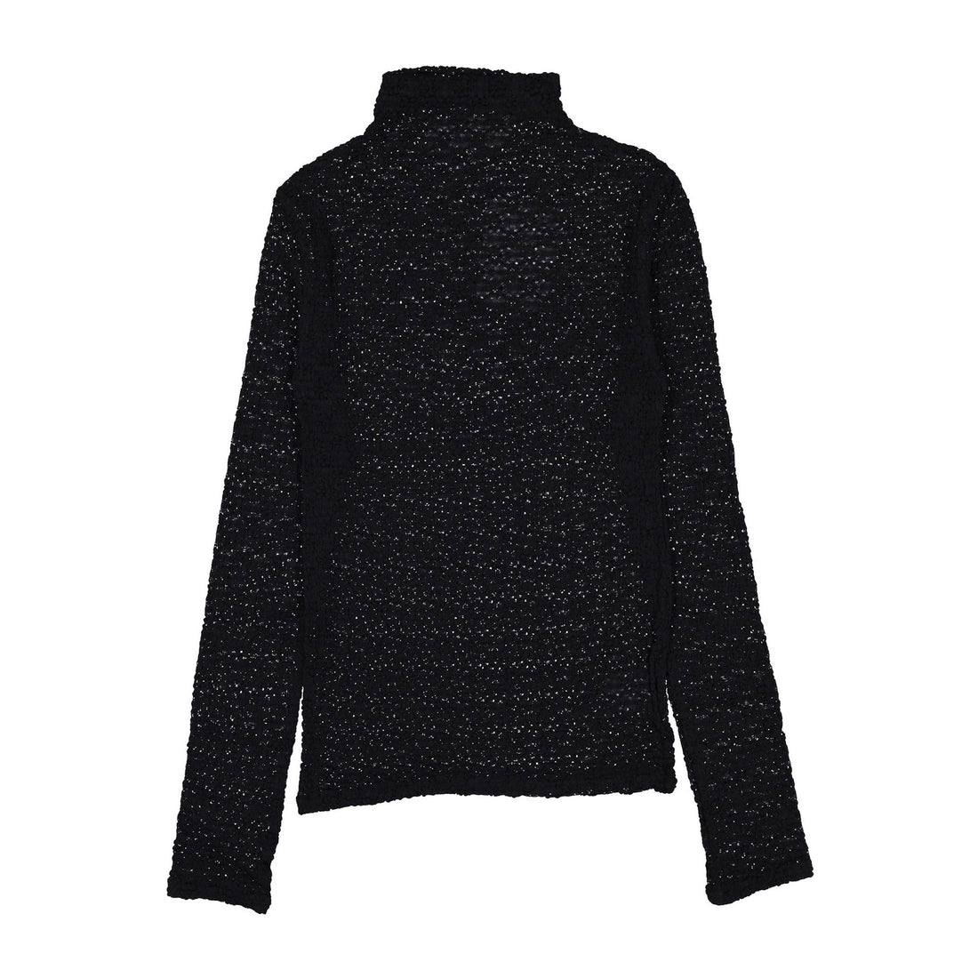 Rohe Black Broidered Mockneck Pien Tee