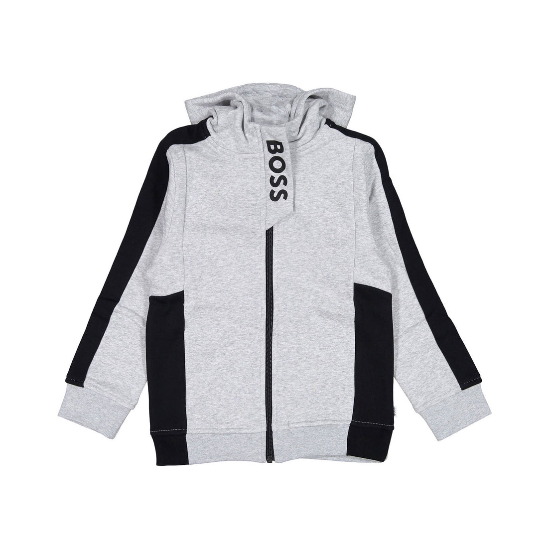 Hugo Boss Chine Grey Zip Up Hoodie