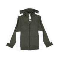 Hugo Boss Forest Green Zip Up Hoodie