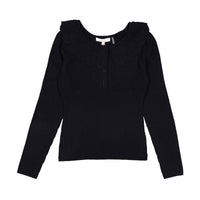 Love Shack Fancy Black Siella Pullover