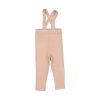 Smalls Pink Thin Ribbed Suspender Legging Set