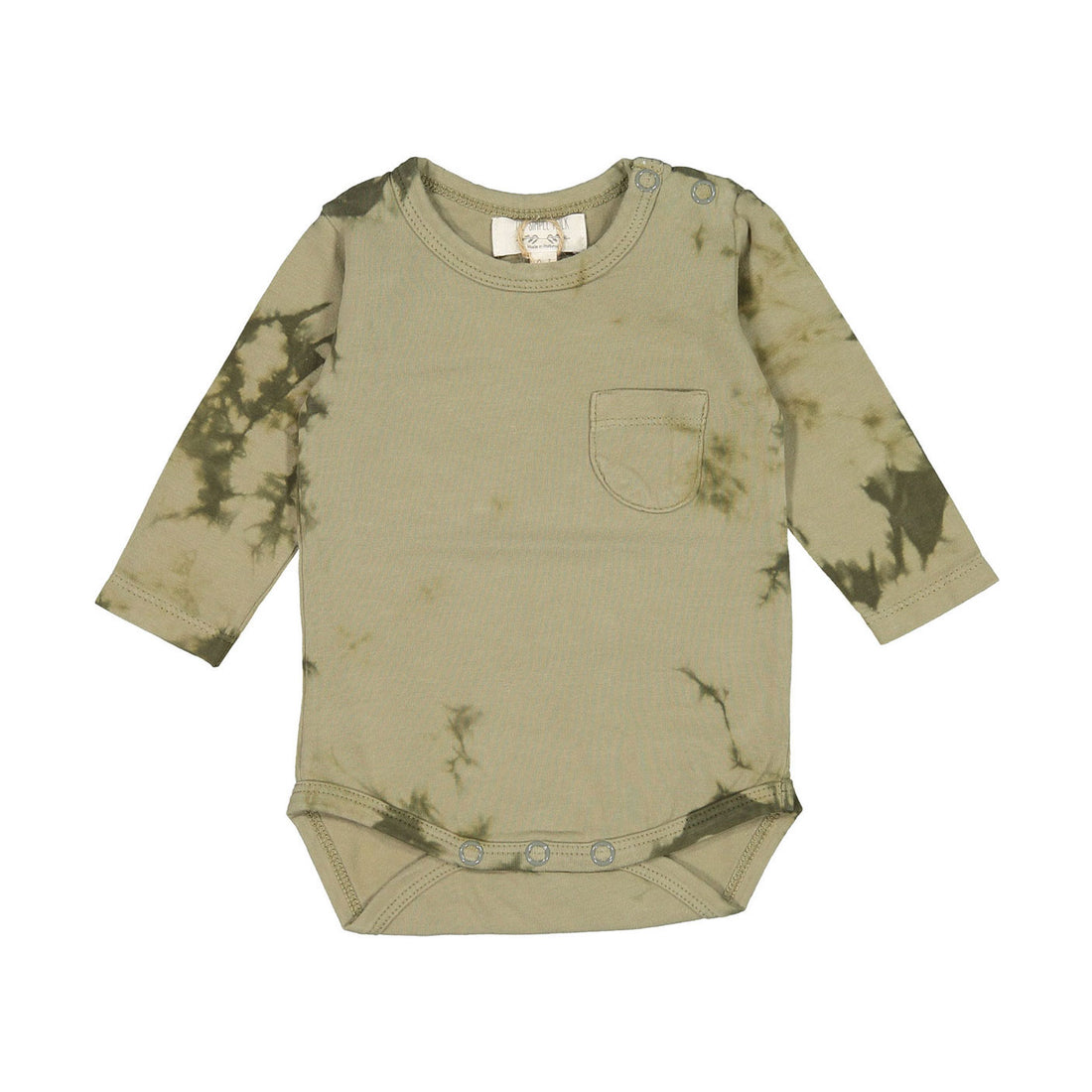 The Simple Folk The Tie Dye Onesie -Olive/Sage