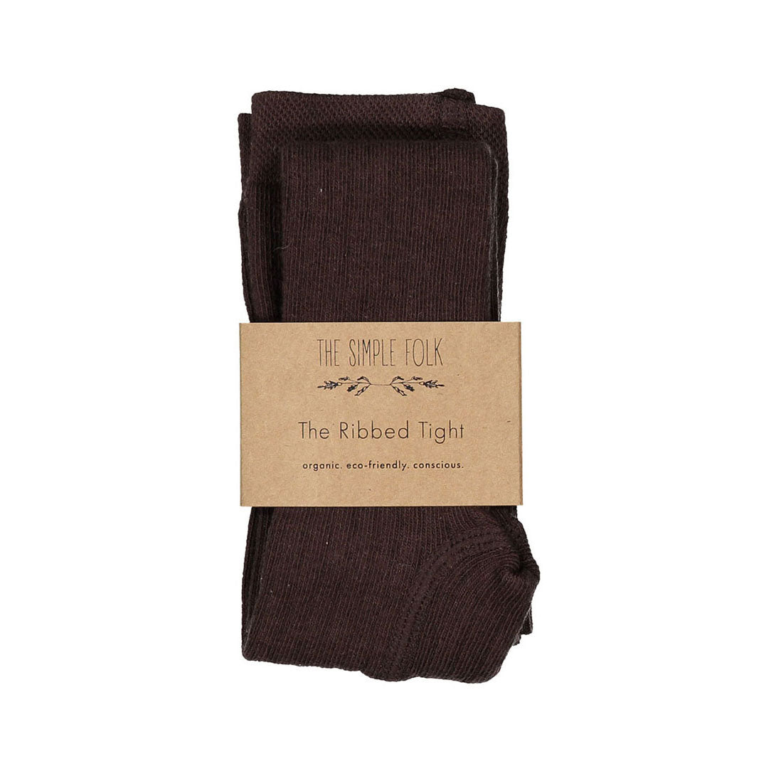 The Simple Folk The Ribbed Tights -Chocolate