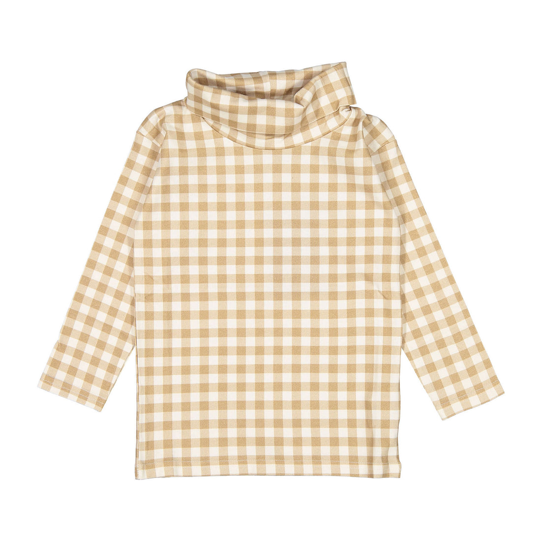The Simple Folk The Gingham Tirtleneck -Caramel Gingham