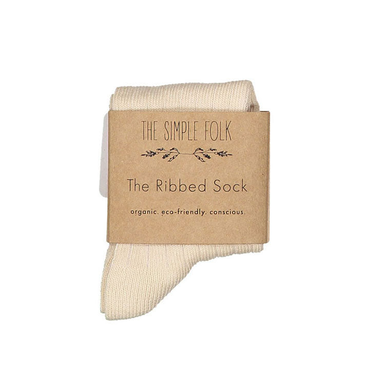 The Simple Folk The Ribbed Sock -Oatmeal