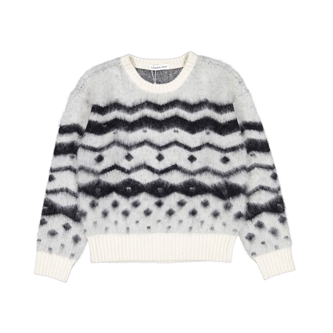 Designers Remix Cream/black Artwork Verona Winter Knit