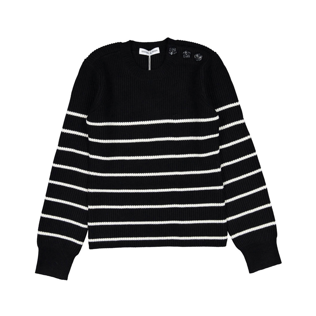 Designers Remix Black/cream stripes Mandy Maritime Sweater