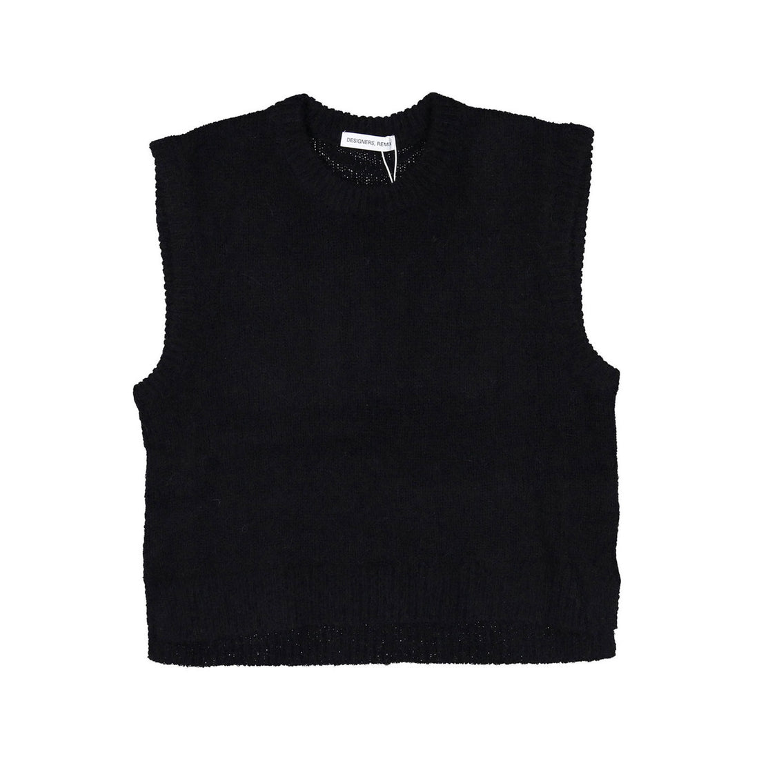 Designers Remix Black Verona Knit Slit Vest