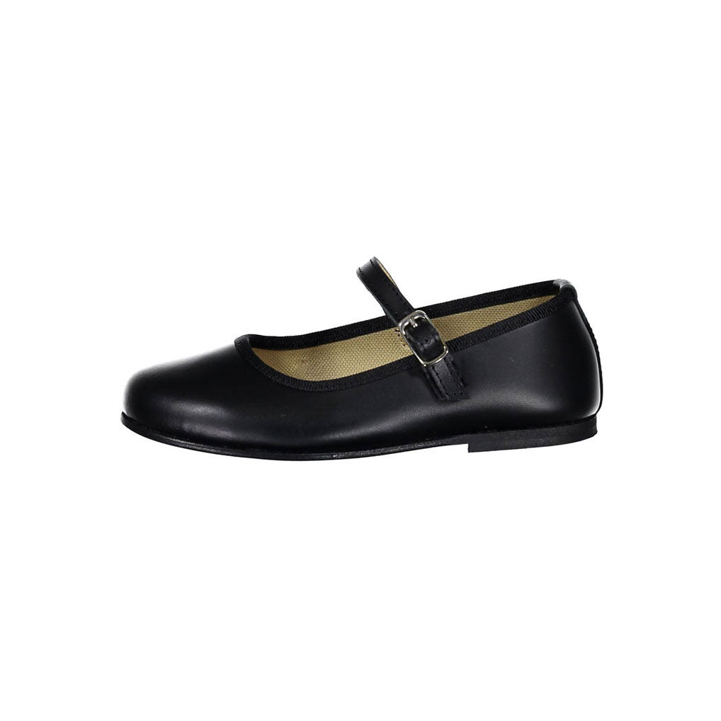 Childrenchic Black Leather Soft Mary Jane