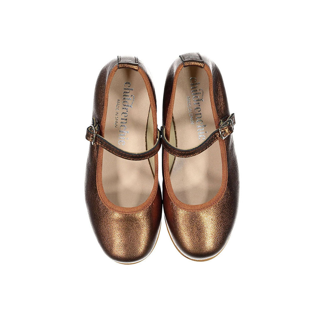 Childrenchic Bronze Suede Soft Mary Jane