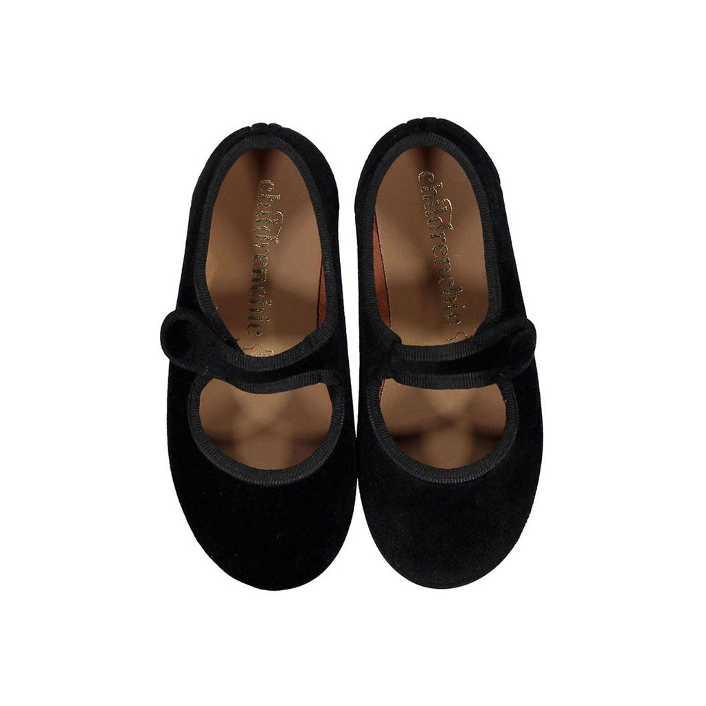 Childrenchic Black Velvet Mary Jane