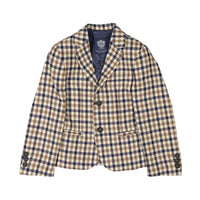 Dal Lago Dark Blue Plaid Blazer