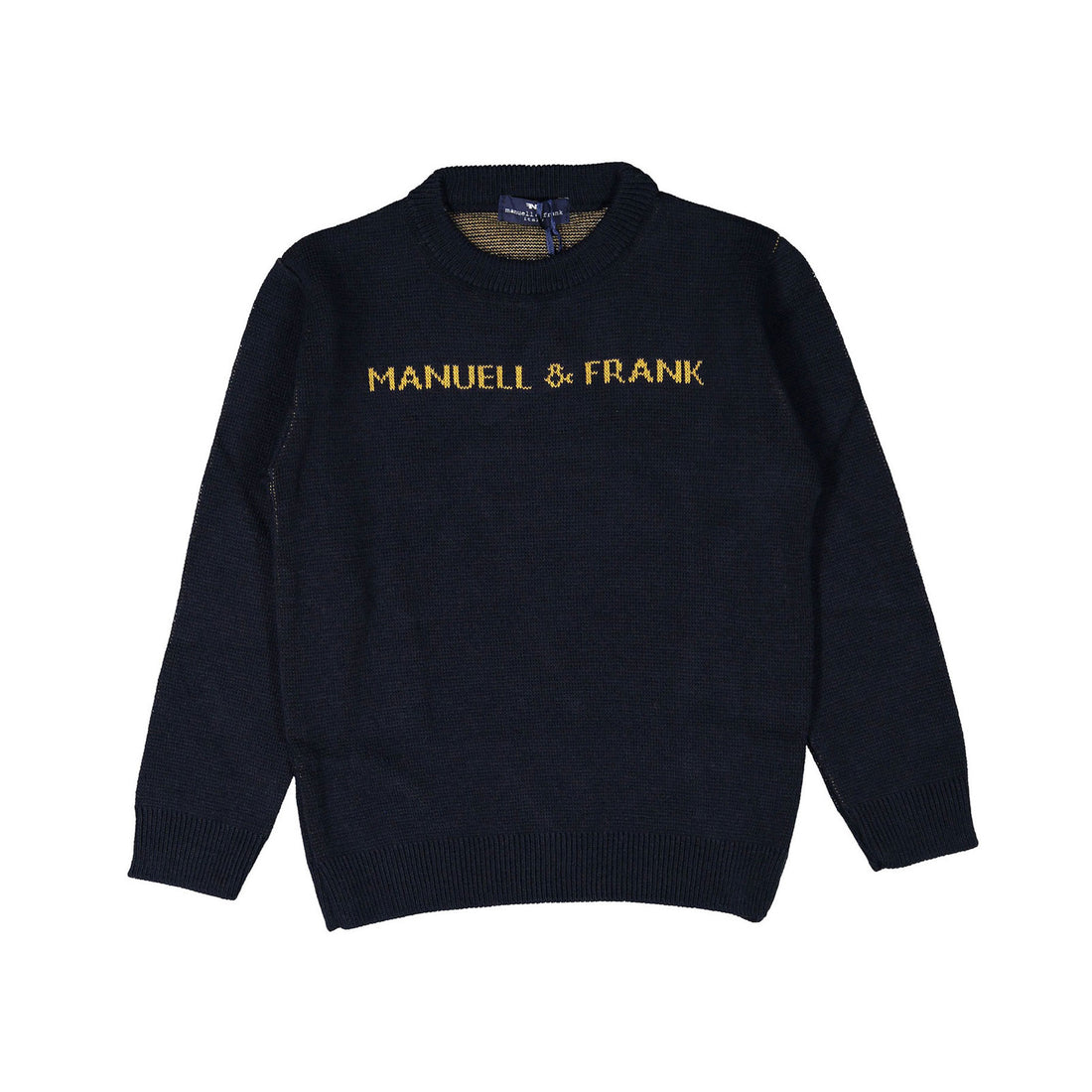 Manuelle Frank Blue/Mustard Crew Neck