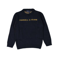Manuelle Frank Blue/Mustard Crew Neck