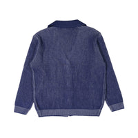 Manuelle Frank Royal Blue/Grey Knitted Shirt