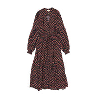 By Timo Red Flowers Bohemian Midi Dress