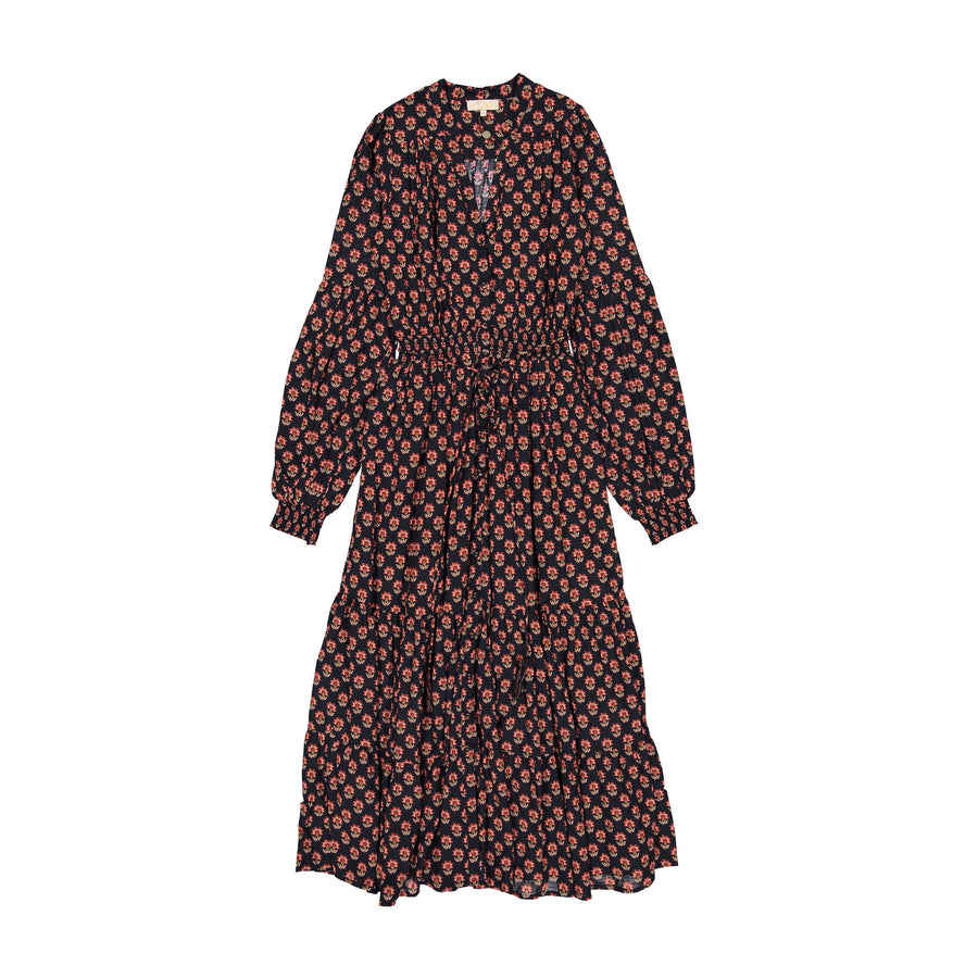By Timo Red Flowers Bohemian Midi Dress