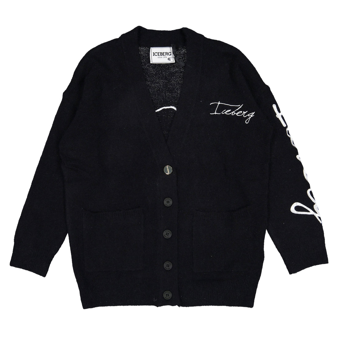 Iceberg Black Peanuts Cardigan