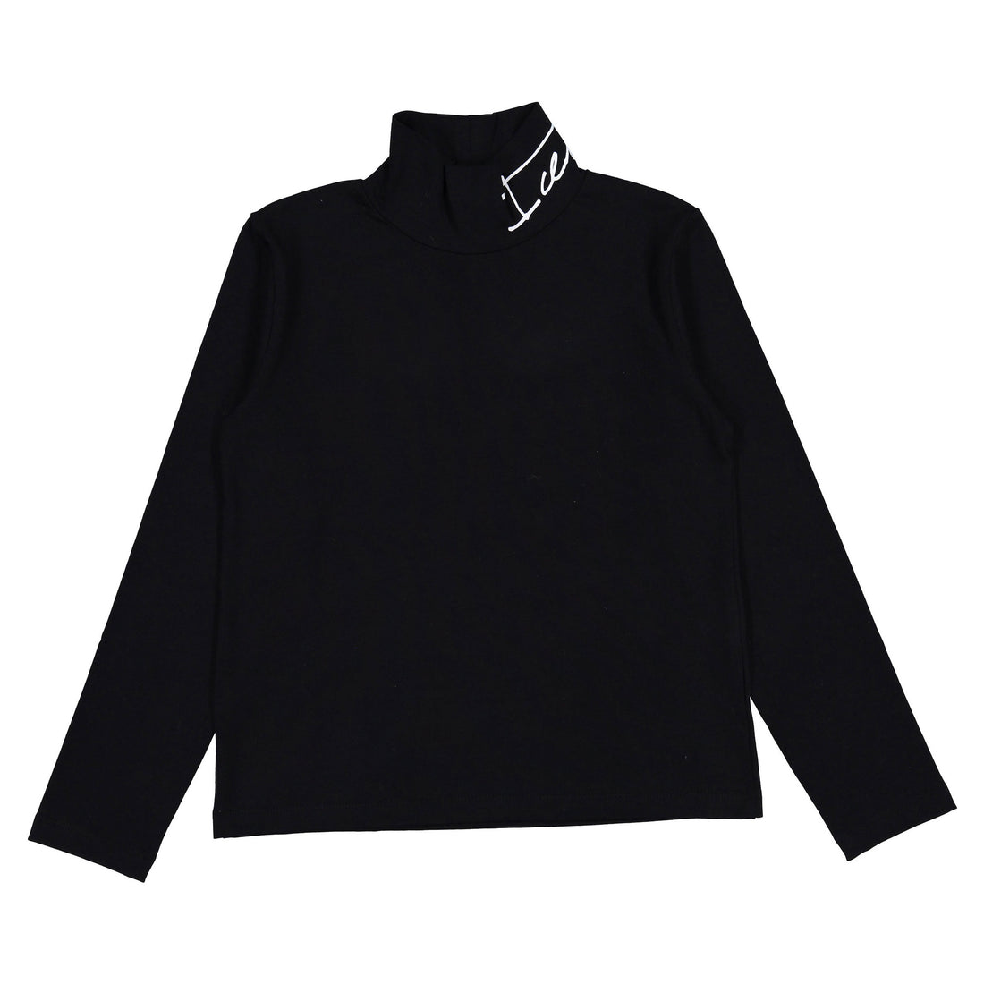 Iceberg Black Script Logo Turtleneck