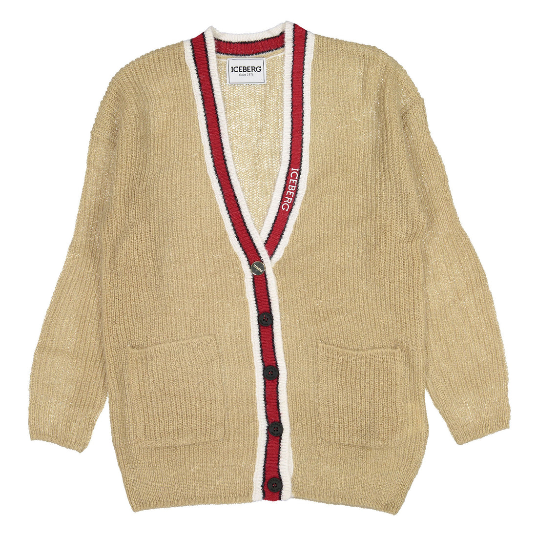Iceberg Toffee Trim Cardigan