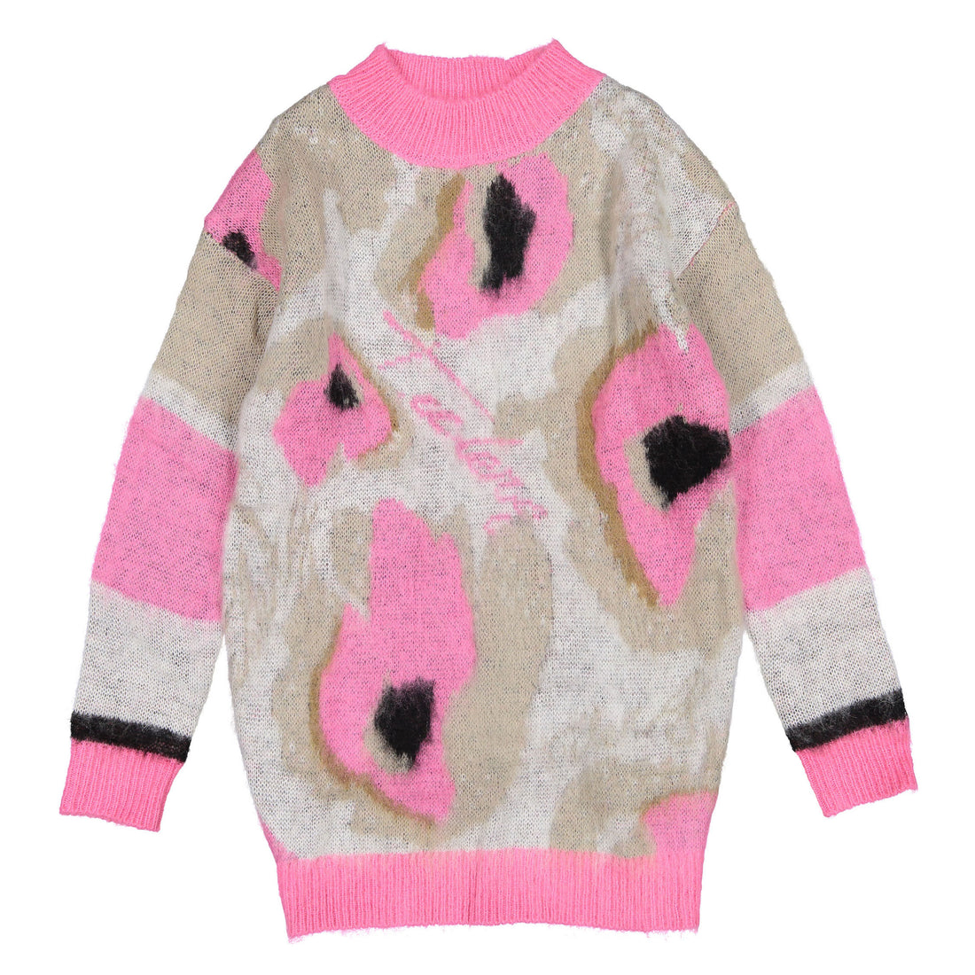 Iceberg Fantasy Intarsia Mock Neck Dress