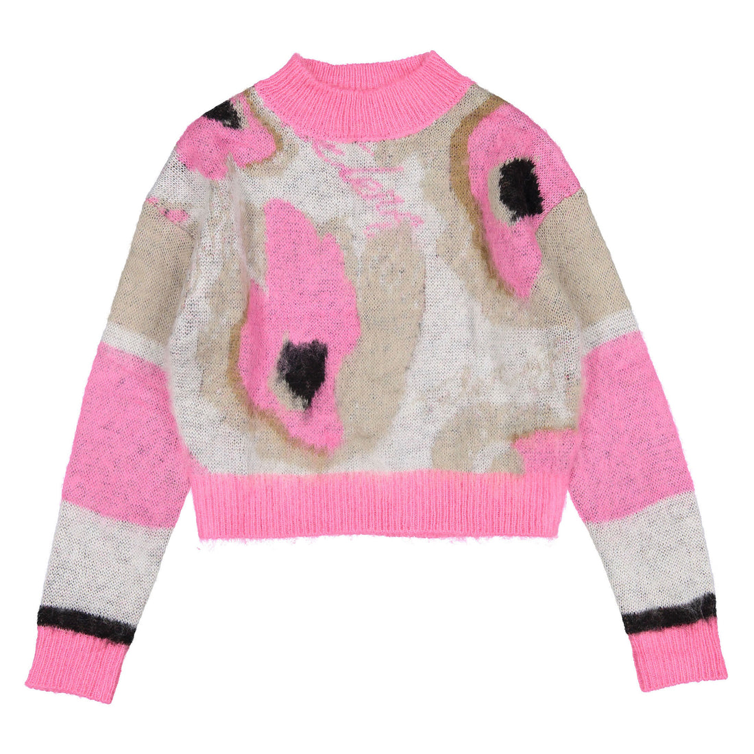 Iceberg Fantasy Intarsia Mock Neck Top