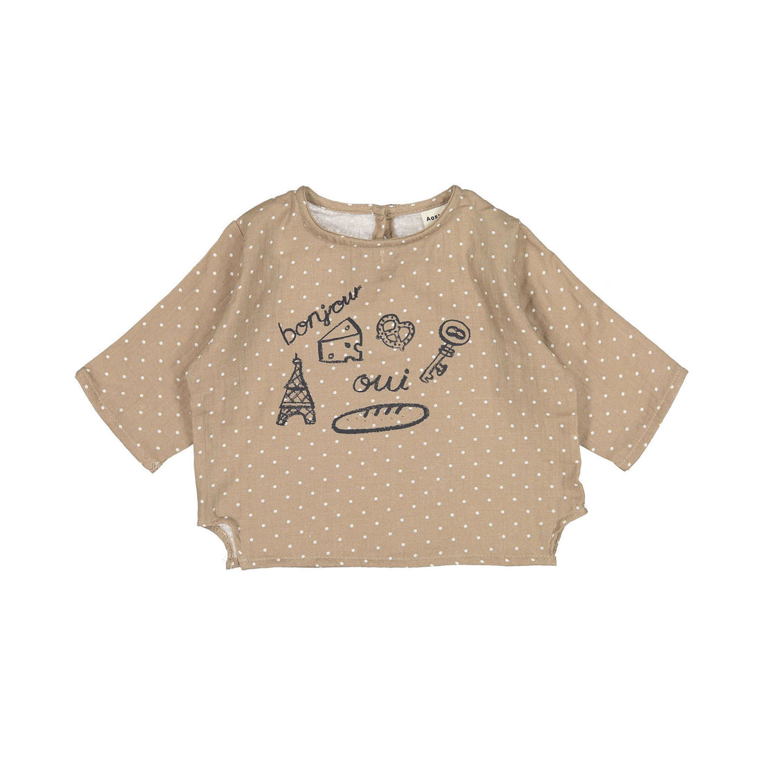 Aosta Brown Dot Bonjour Shirt