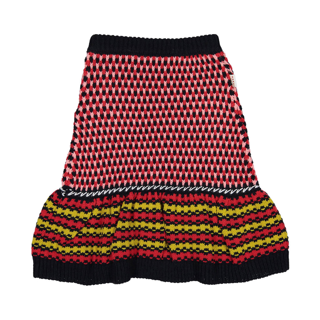 Marni Red Print Knit Skirt
