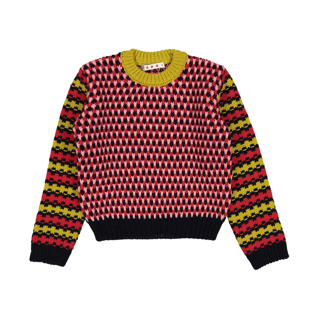 Marni Red Print Knit Sweater