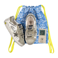 Golden Goose White/Black/Taupe Old School Nappa Strap Sneakers