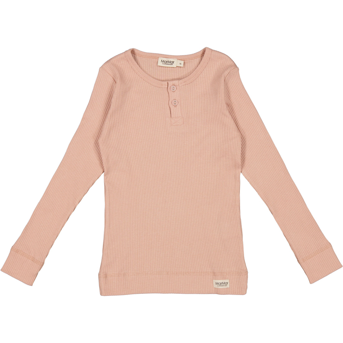 Marmar Copenhagen Apricot Creme Long Sleeve Henley Tee