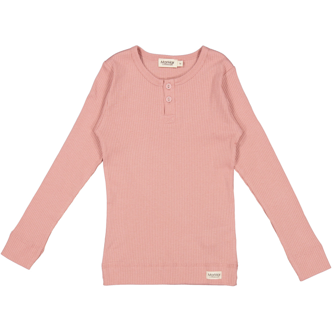 Marmar Copenhagen Coral Haze Long Sleeve Henley Tee