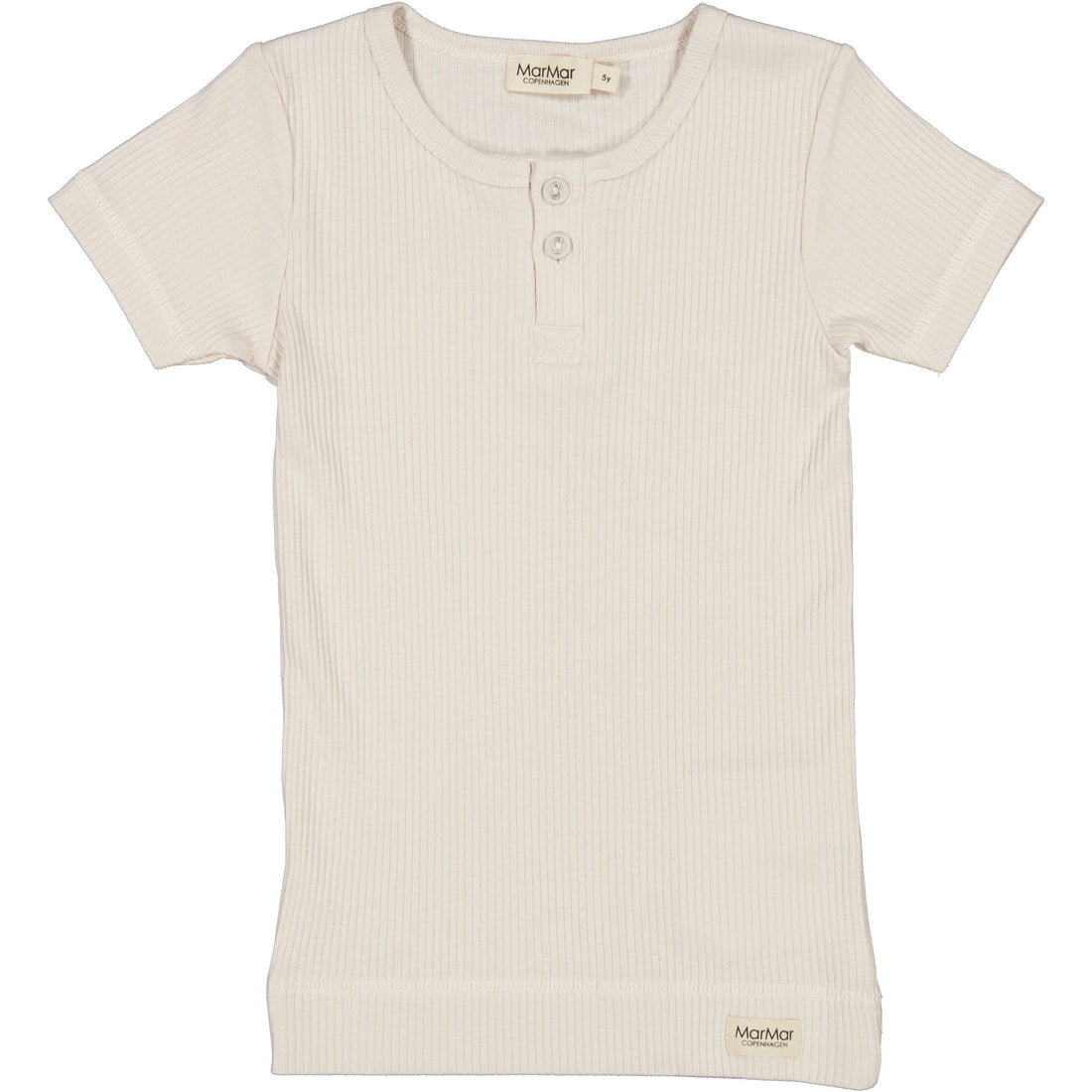 MarMar Copenhagen Vanilla Henley Short Sleeve T-shirt