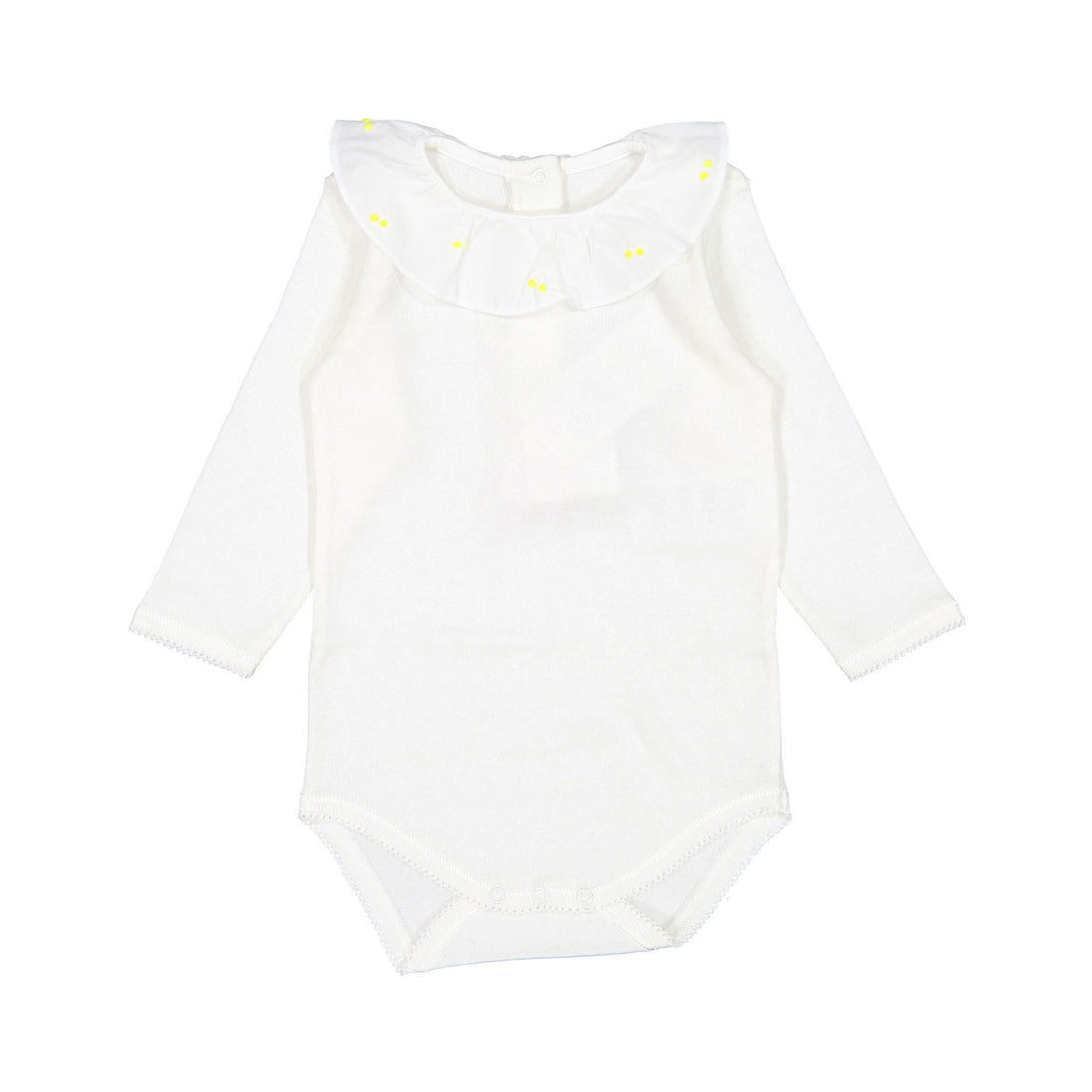 Bonpoint Yellow Collared Bodysuit