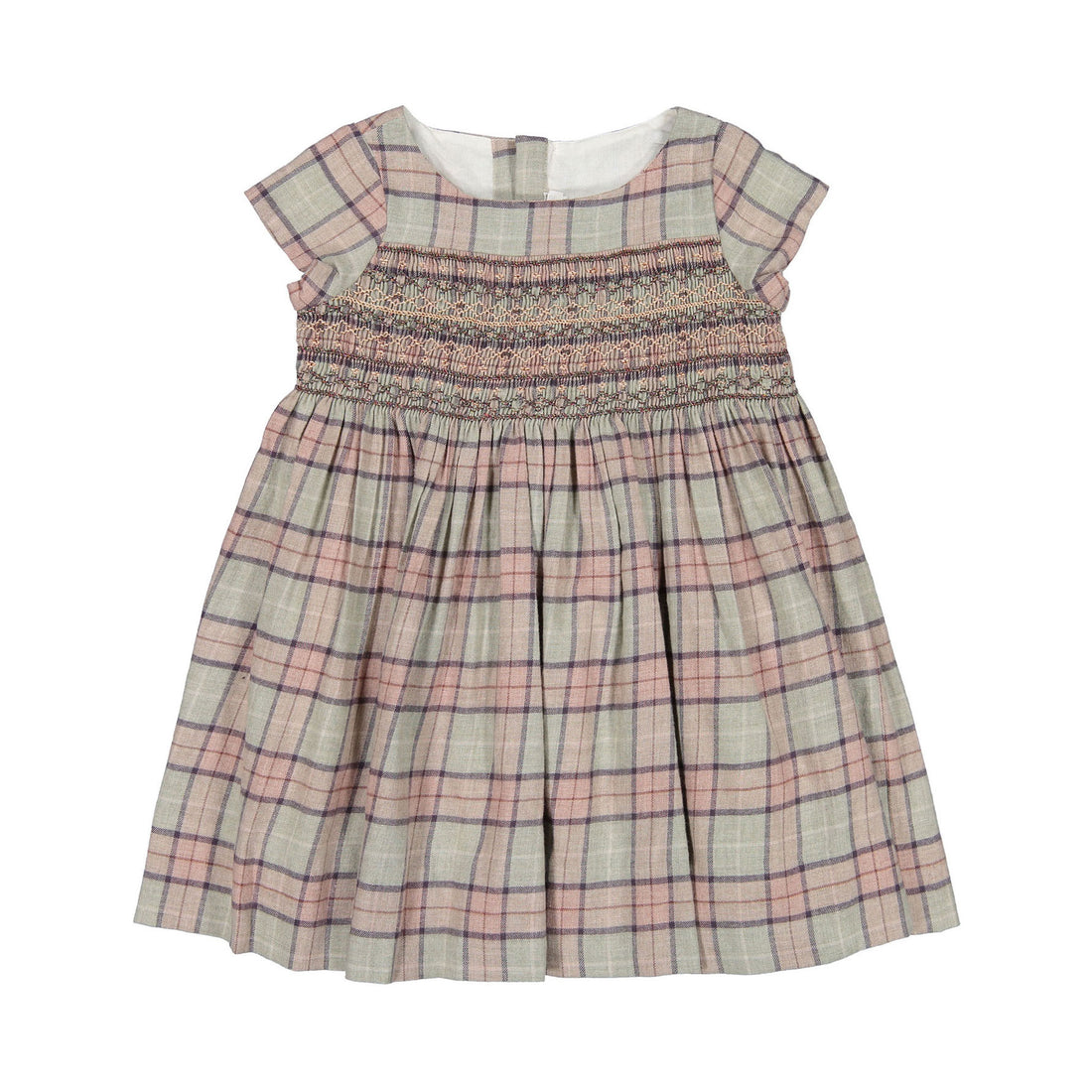 Bonpoint Light Green Smocked Duchesse Dress