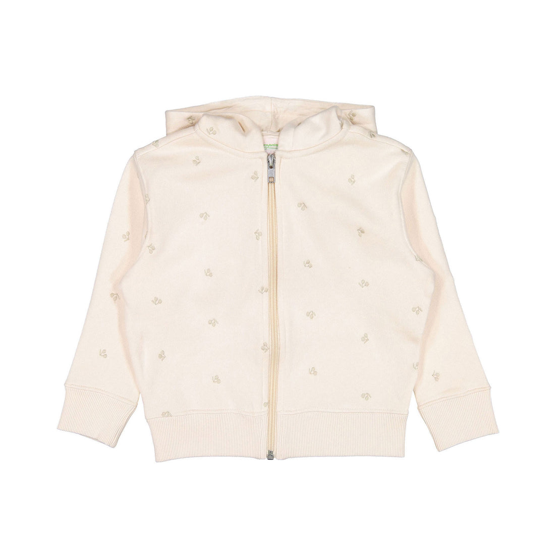 Bonpoint Ecru Cherry Print Zip-Up