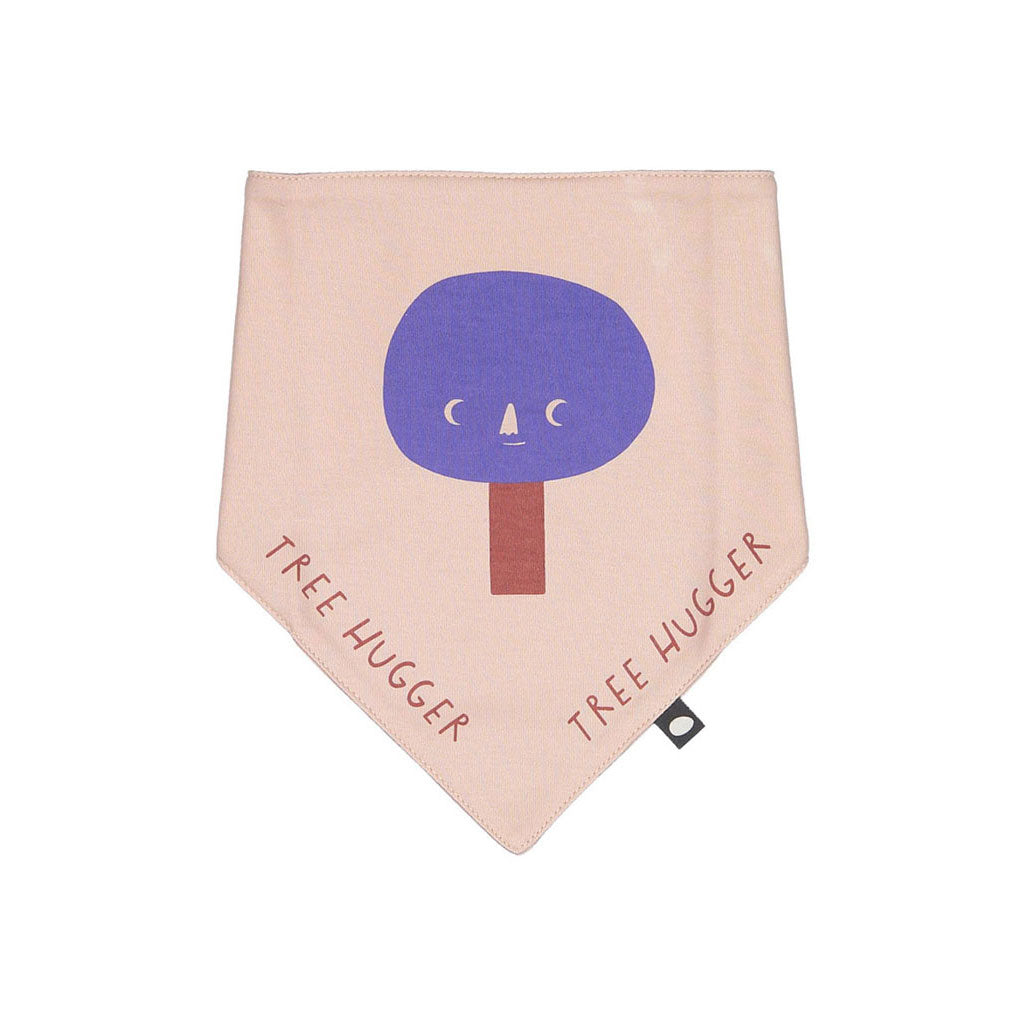 Oeuf Printed Bib-Tree Hugger/Silver Peony