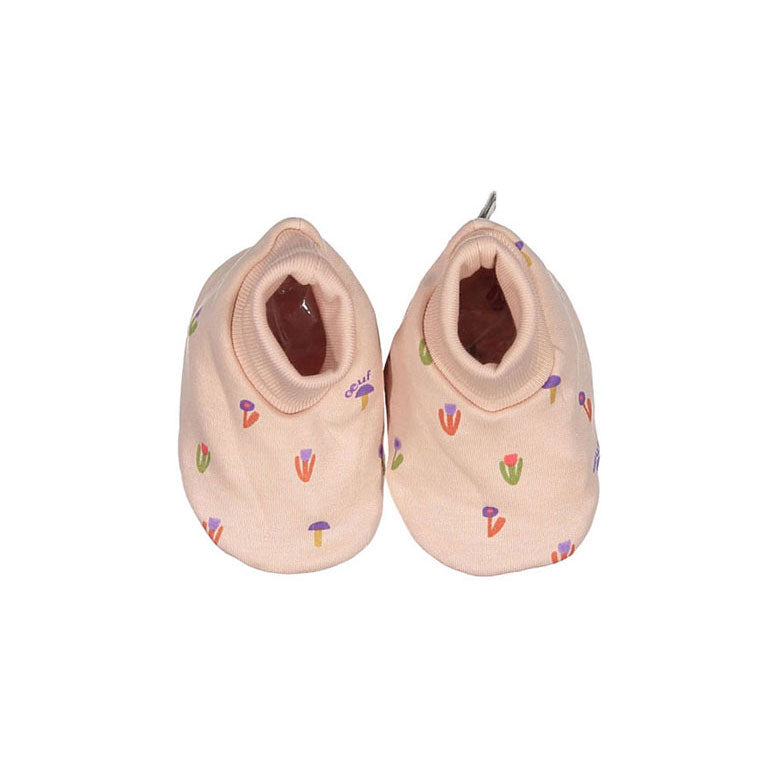 Oeuf Booties-Flower/Silver Peony