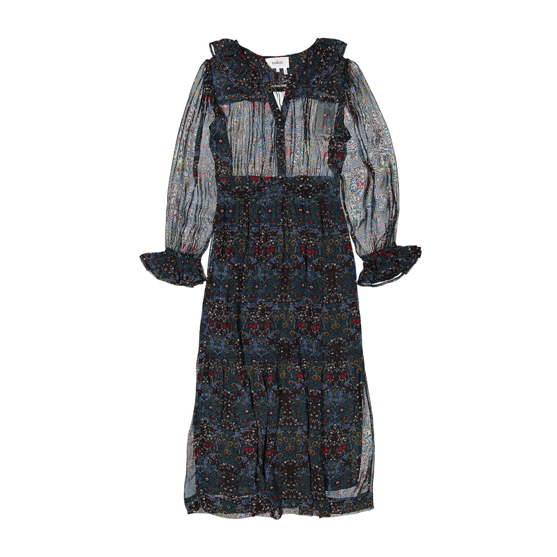 ba-sh Blue Floral Phoenix Dress