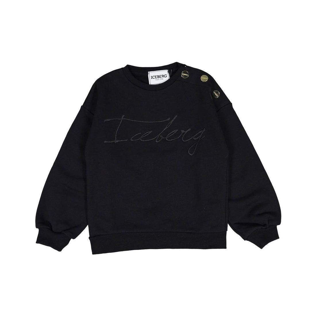 Iceberg Black Script Logo Sweatshirt