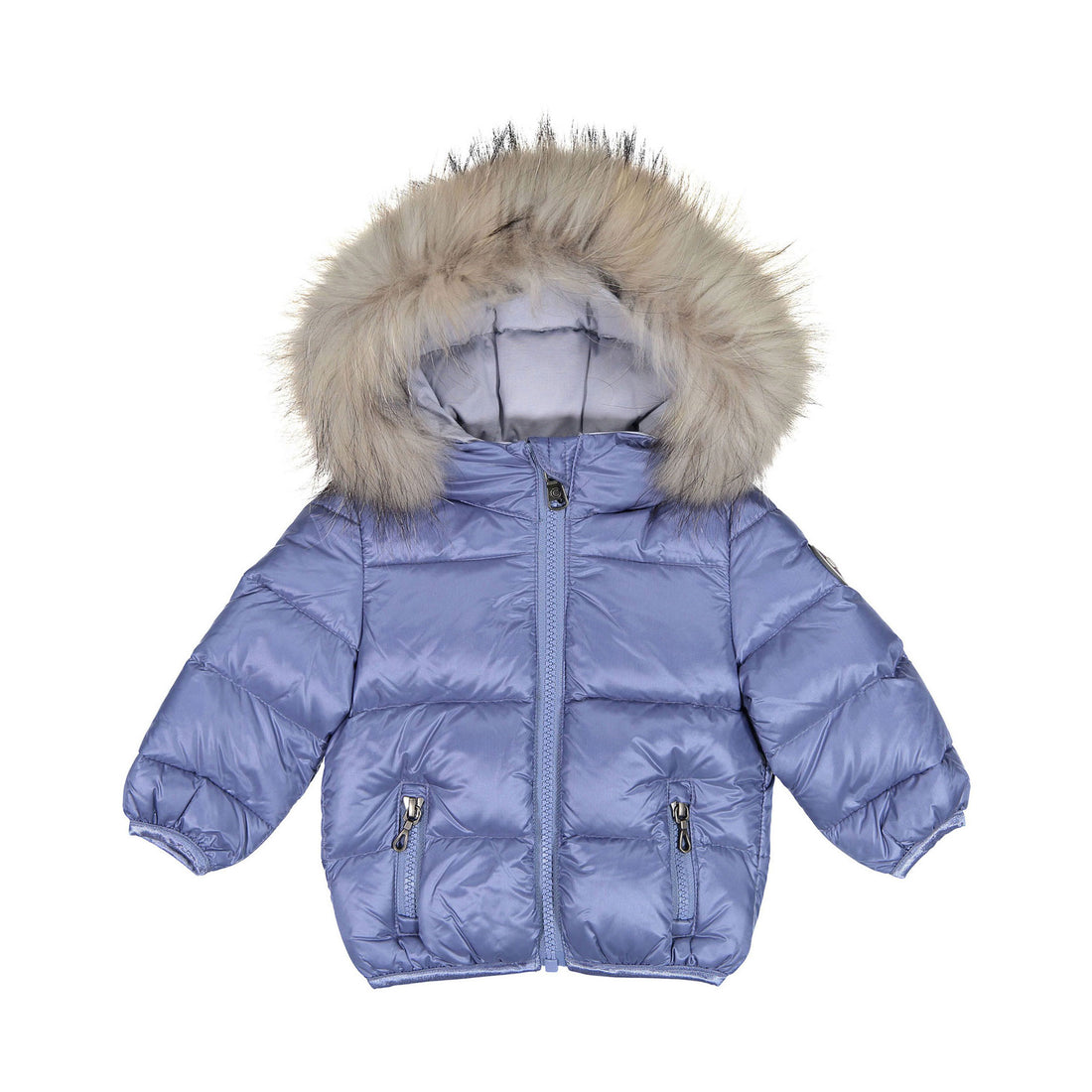 Colmar Slate Baby Fur Hooded Puffer