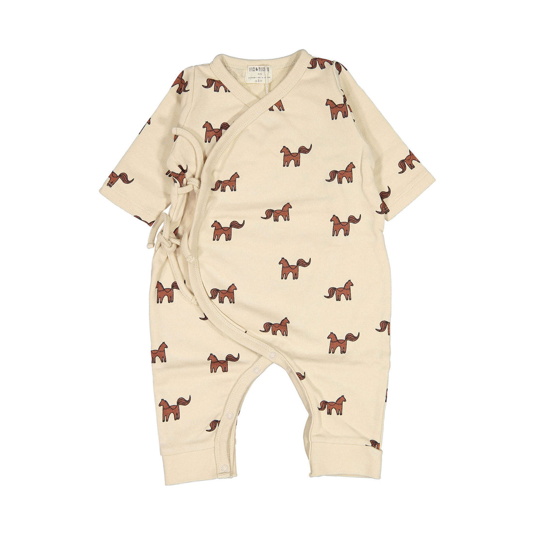 Fin and Vince Wrap Romper - Pony Print