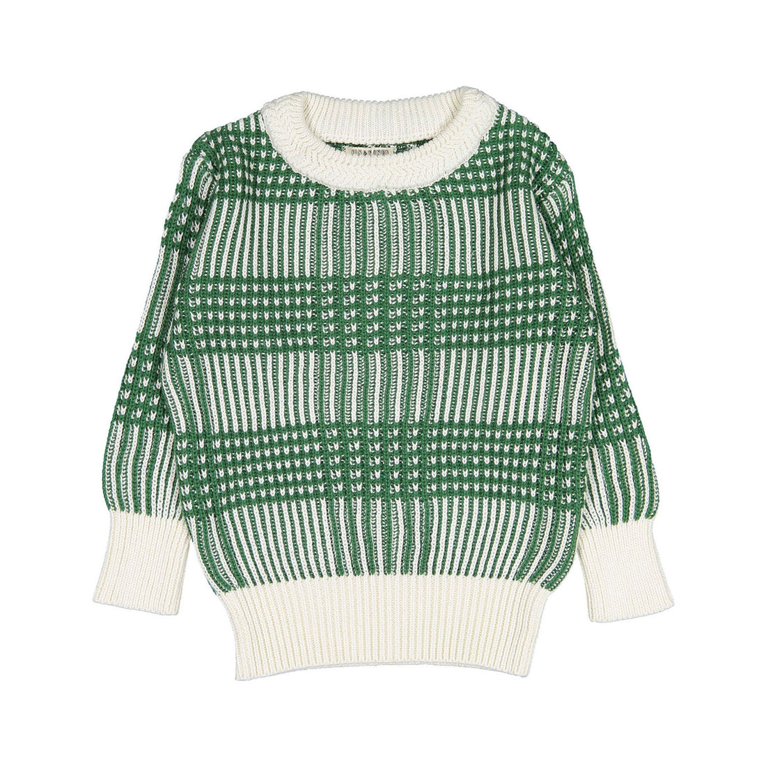 Fin and Vince Plaid Loop Sweater - Fern