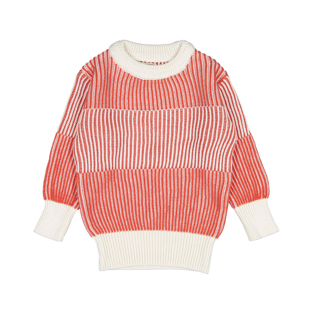 Fin and Vince Stripe Loop Sweater - Brick Red