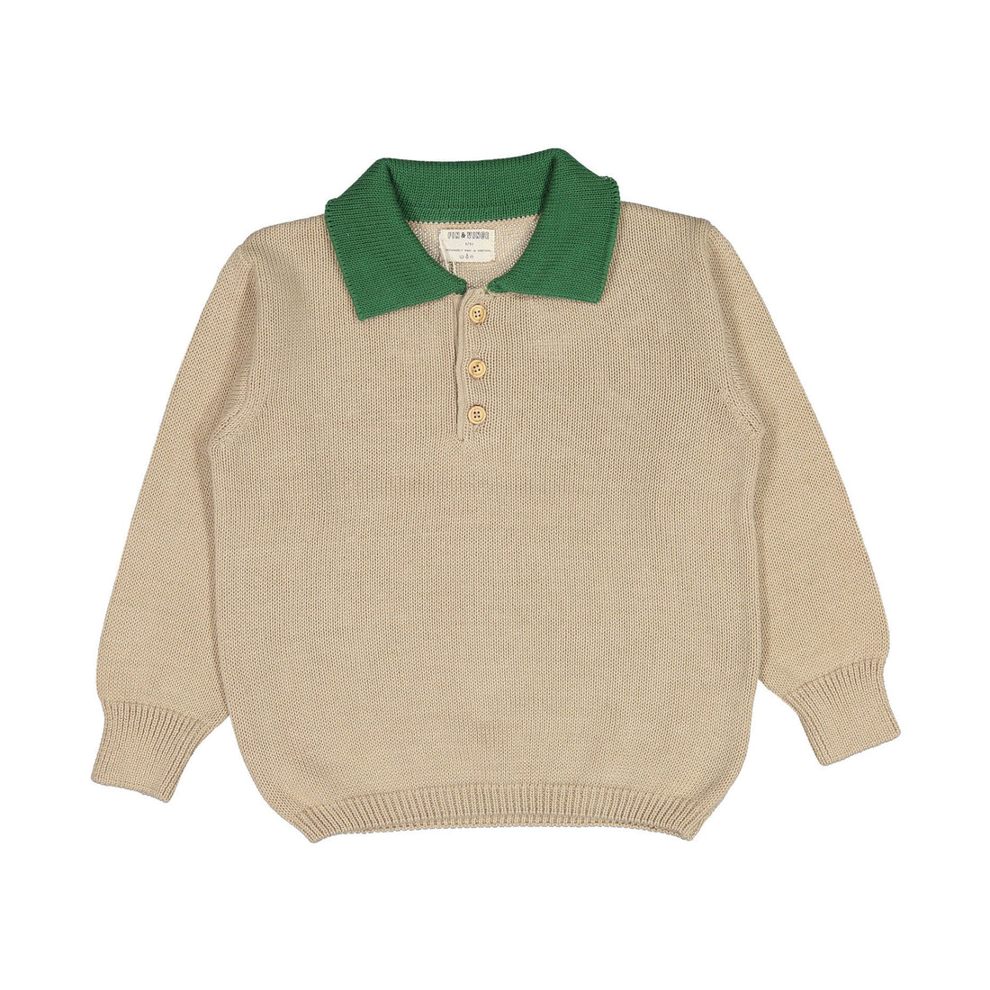 Fin and Vince Polo Sweater - Almond