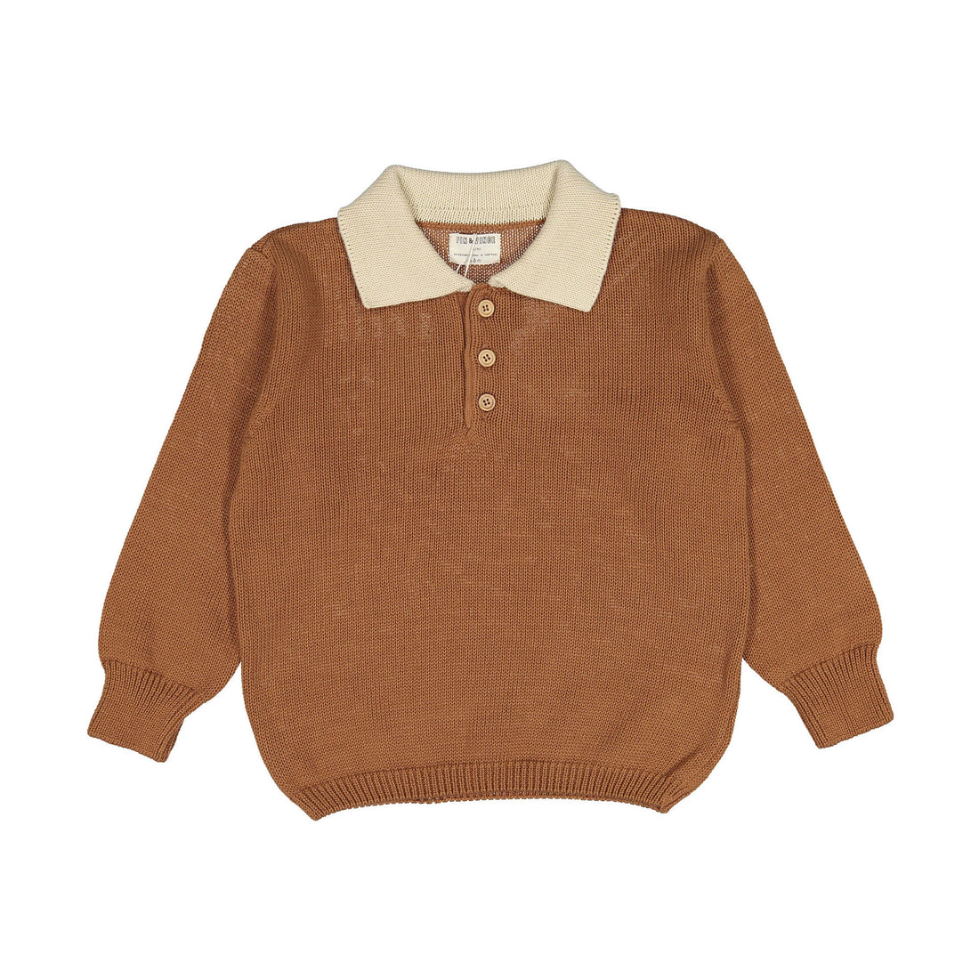 Fin and Vince Polo Sweater - Cinnamon