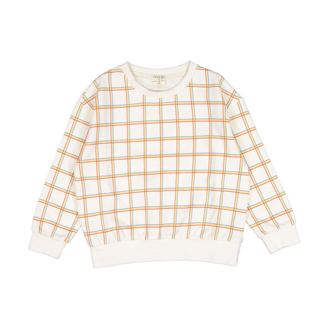 Fin and Vince Terry Sweater - Grid Print