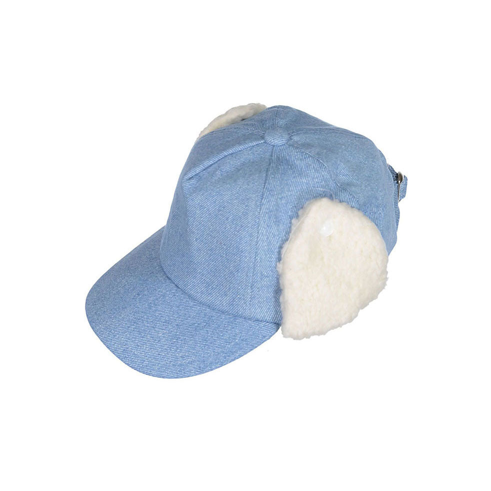 Fin and Vince Winter Cap - Light Wash Denim
