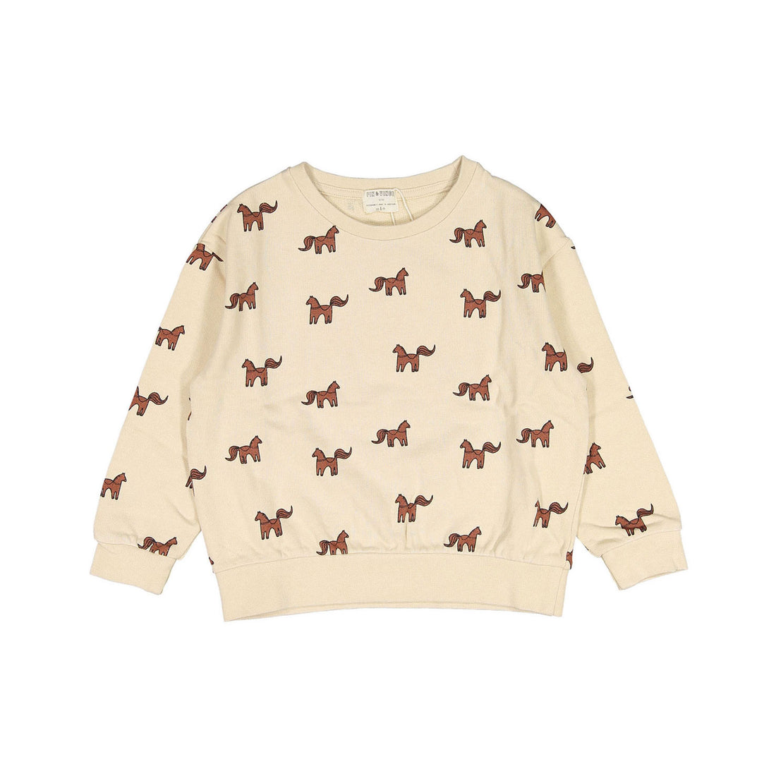 Fin and Vince Terry Sweater - Pony Print