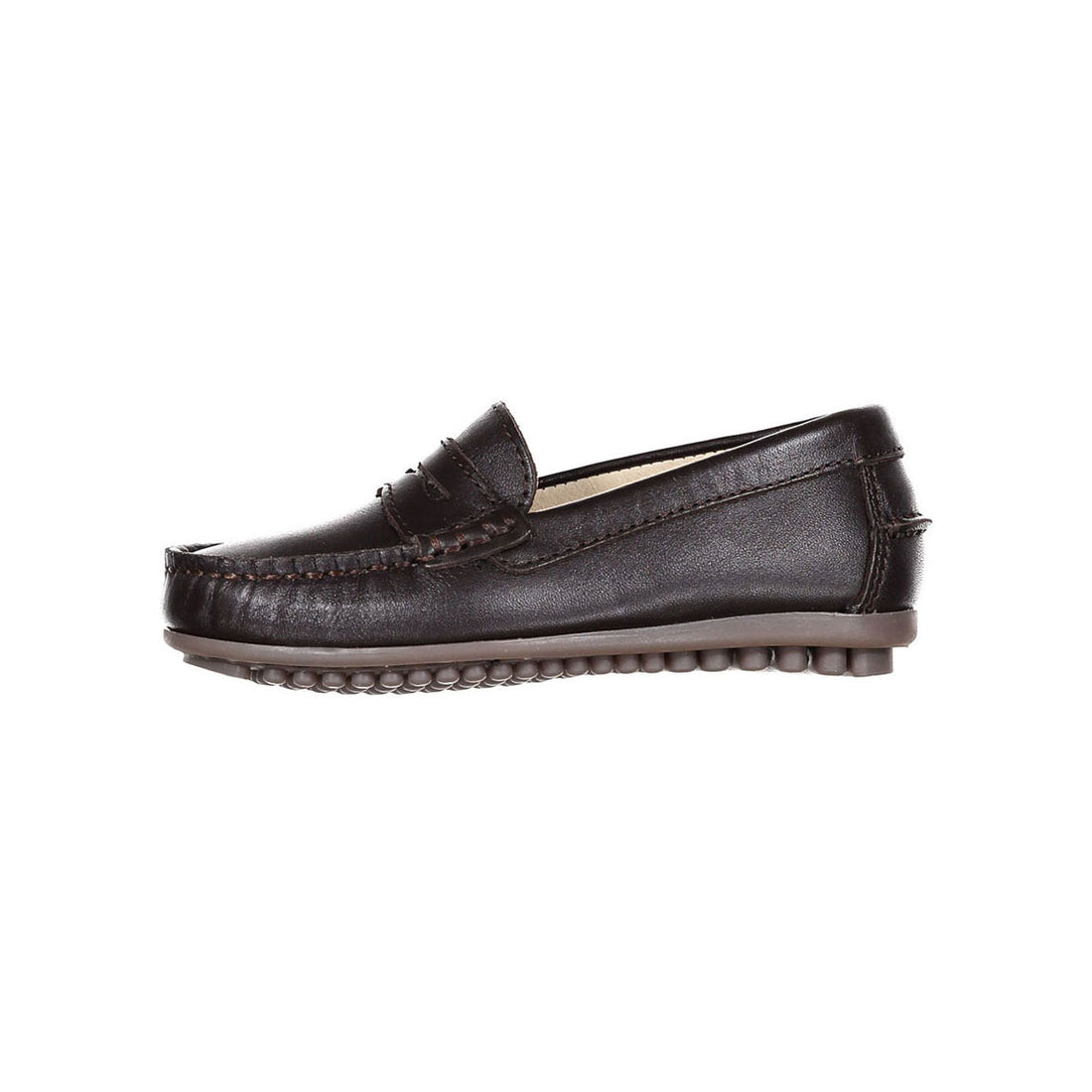 Childrenchic Deep Brown Leather Classic Moccasins